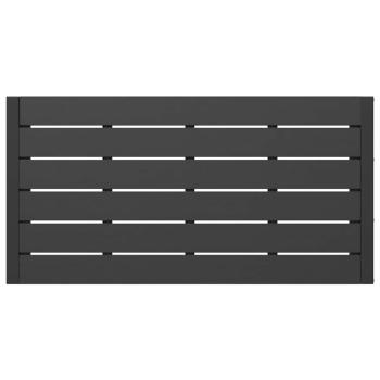 3-teiliges Garten-Esszimmer-Set aus Stahl und WPC in Schwarz