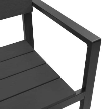 Gartenbank aus Stahl und WPC in Schwarz