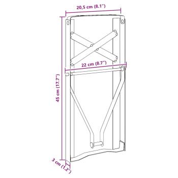 Bierbank Beine 2 Stück klappbar Schwarz pulverbeschichteter Stahl