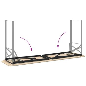 Bier Tischbein 2 stk. Schwarz 39 x 3 x 75 cm