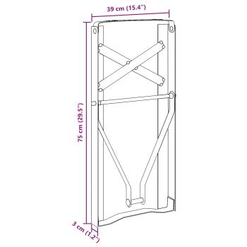 Bier Tischbein 2 stk. Schwarz 39 x 3 x 75 cm