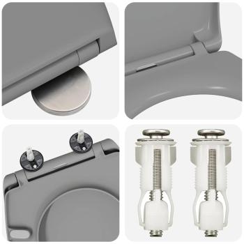 Toilettensitz Grau 47 x 37 x 4 cm Duroplast