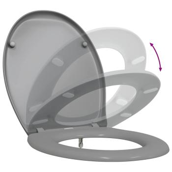 Toilettensitz Grau 47 x 37 x 4 cm Duroplast