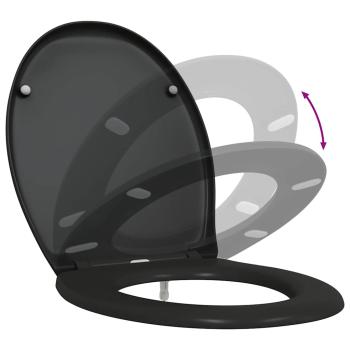 Toilettensitz Schwarz 47 x 37 x 4 cm Duroplast