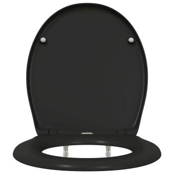 Toilettensitz mit Schnellverschluss und sanftem Schließen Duroplast Schwarz
