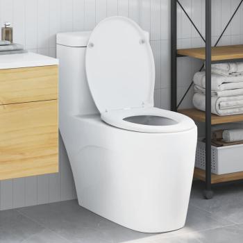 ARDEBO.de - Schnellverschluss-Toilettensitz mit sanftem Schließen Duroplast Weiß
