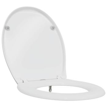Schnellverschluss-Toilettensitz mit sanftem Schließen Duroplast Weiß