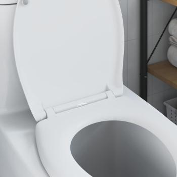 Schnellverschluss-Toilettensitz mit sanftem Schließen Duroplast Weiß