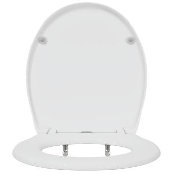 Schnellverschluss-Toilettensitz mit sanftem Schließen Duroplast Weiß