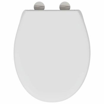 Schnellverschluss-Toilettensitz mit sanftem Schließen Duroplast Weiß