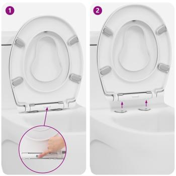 Toilettensitz Weiß 47 x 37 x 4 cm Duroplast