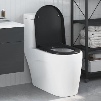ARDEBO.de - Toilettensitz mit Schnellverschluss und sanftem Schließmechanismus Duroplast Schwarz
