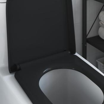 Toilettensitz mit Schnellverschluss und sanftem Schließmechanismus Duroplast Schwarz
