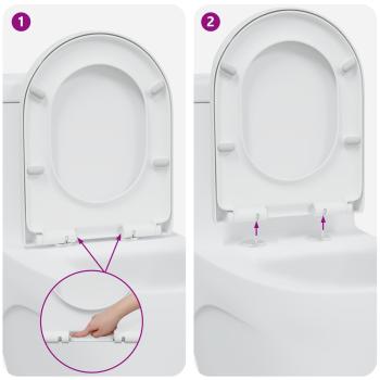 Toilettensitz Weiß 49 x 36 x 4 cm Duroplast