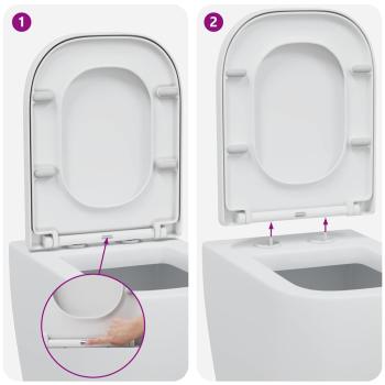 Quick Release Toilettensitz mit sanftem Schließen Duroplast Weiß