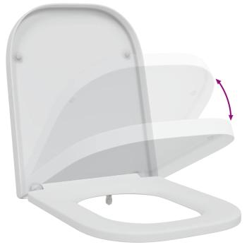 Quick Release Toilettensitz mit sanftem Schließen Duroplast Weiß