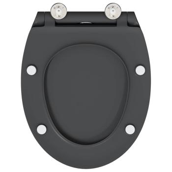 Quick Release Toilettensitz mit sanftem Schließen Duroplast Anthrazit