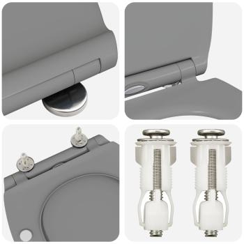Toilettensitz Grau 45,5 x 37,5 x 3,8 cm Duroplast