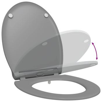 Toilettensitz Grau 45,5 x 37,5 x 3,8 cm Duroplast