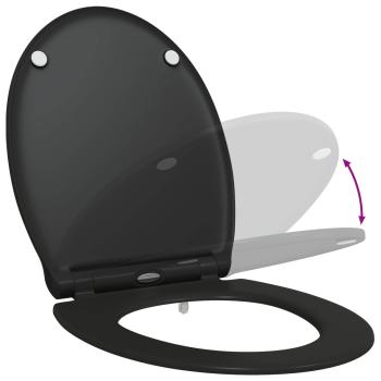Toilettensitz Schwarz 45,5 x 37,5 x 3,8 cm Duroplast