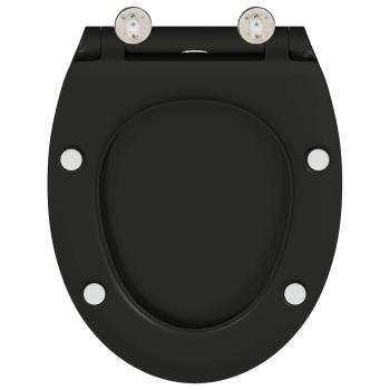 Toilettensitz Schwarz 45,5 x 37,5 x 3,8 cm Duroplast