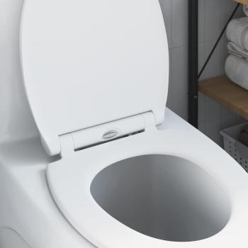 ARDEBO.de - Toilettensitz mit Schnellverschluss und sanftem Schließen aus Duroplast Weiß