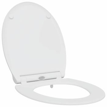 Toilettensitz mit Schnellverschluss und sanftem Schließen aus Duroplast Weiß