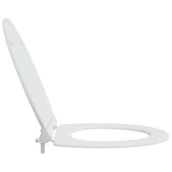 Toilettensitz mit Schnellverschluss und sanftem Schließen aus Duroplast Weiß