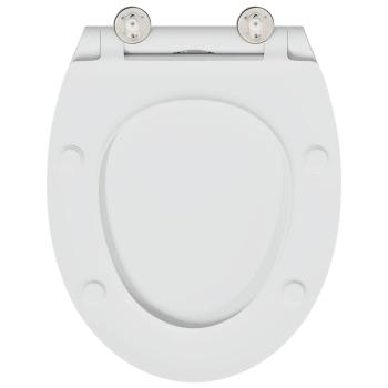Toilettensitz mit Schnellverschluss und sanftem Schließen aus Duroplast Weiß
