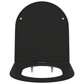 Schnellverschluss Toilettensitz mit sanftem Schließen - Duroplast, Schwarz