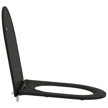 Schnellverschluss Toilettensitz mit sanftem Schließen - Duroplast, Schwarz
