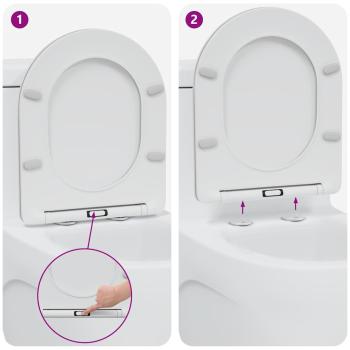 Toilettensitz Weiß 47 x 36 x 3,4 cm Duroplast