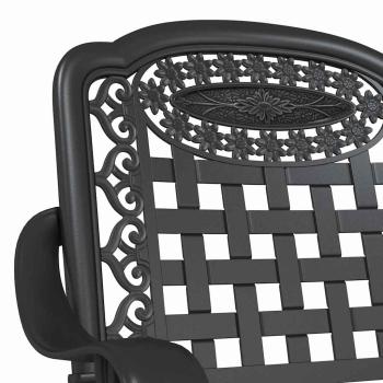 Gartenstuhl Set 2 Stück Schwarz Gusseisen