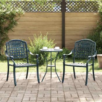 ARDEBO.de - Gartenstühle 2er Set Grünes Gusseisen