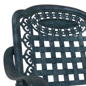 Gartenstühle 2er Set Grünes Gusseisen