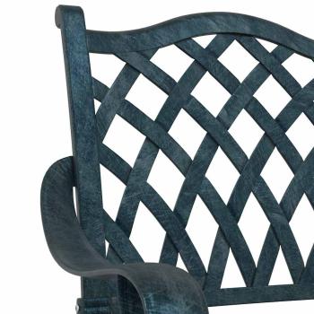 Gartenstühle 2er Set Grün Gussaluminium