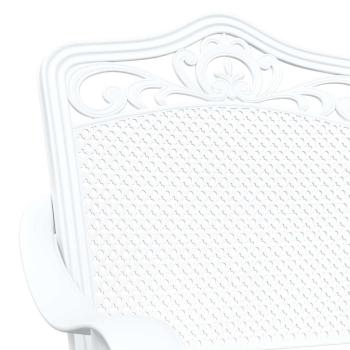 Gartenstühle 2er Set Weiß aus Gusseisen