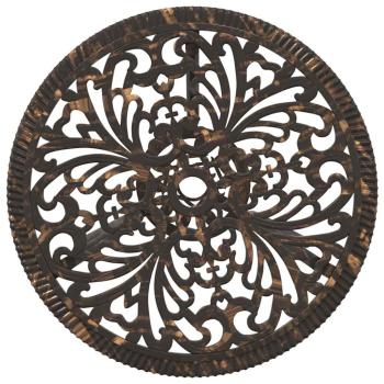 3-teiliges Garten Bistro Set aus bronziertem Gusseisen