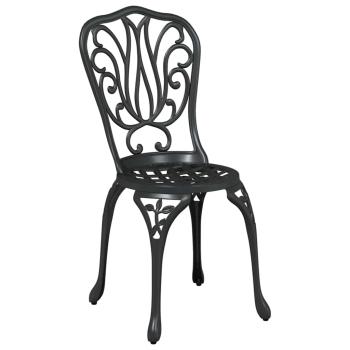 3-teiliges Garten-Bistro-Set Schwarz Gusseisen