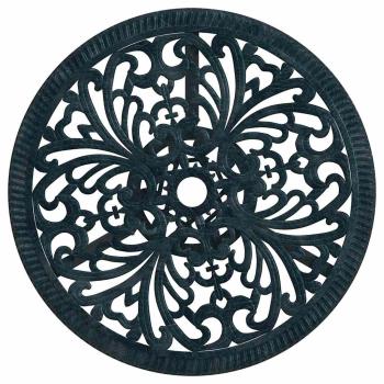 3-teiliges Garten Bistro Set Grün Gusseisen