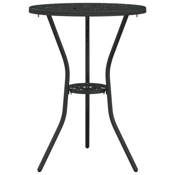 3-teiliges Garten Bistro Set Schwarz Gusseisen