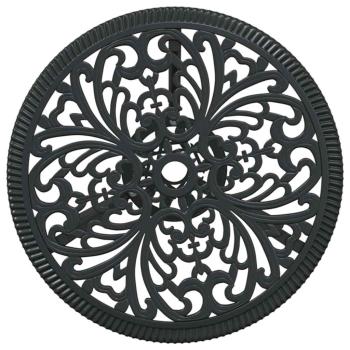 3-teiliges Garten Bistro Set Schwarz Gusseisen