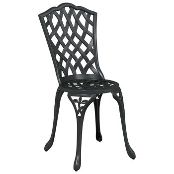 3-teiliges Gartenset / Bistro Set aus schwarzem Gusseisen