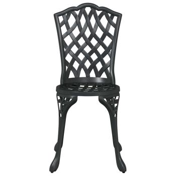 3-teiliges Gartenset / Bistro Set aus schwarzem Gusseisen