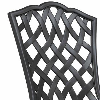 3-teiliges Gartenset / Bistro Set aus schwarzem Gusseisen