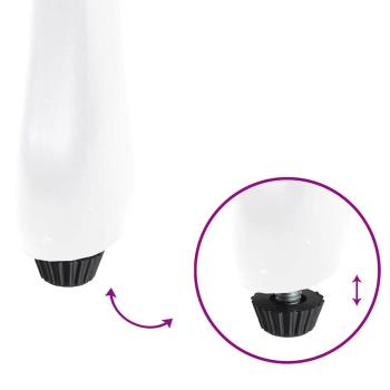 3-teiliges Garten Bistro Set aus weißem Gussaluminium