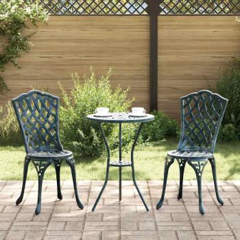 ARDEBO.de - 3-teiliges Garten Bistro Set Grün Gusseisen