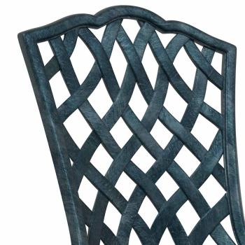 3-teiliges Garten Bistro Set Grün Gusseisen