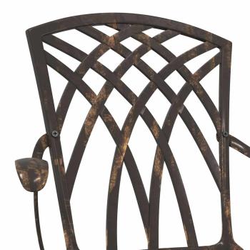 Gartenstühle 2er Set Bronze aus Gussaluminium