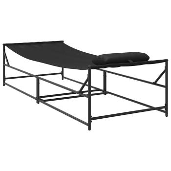Gartenliege Anthrazit 200x74x73 cm aus Stahl und Textilene